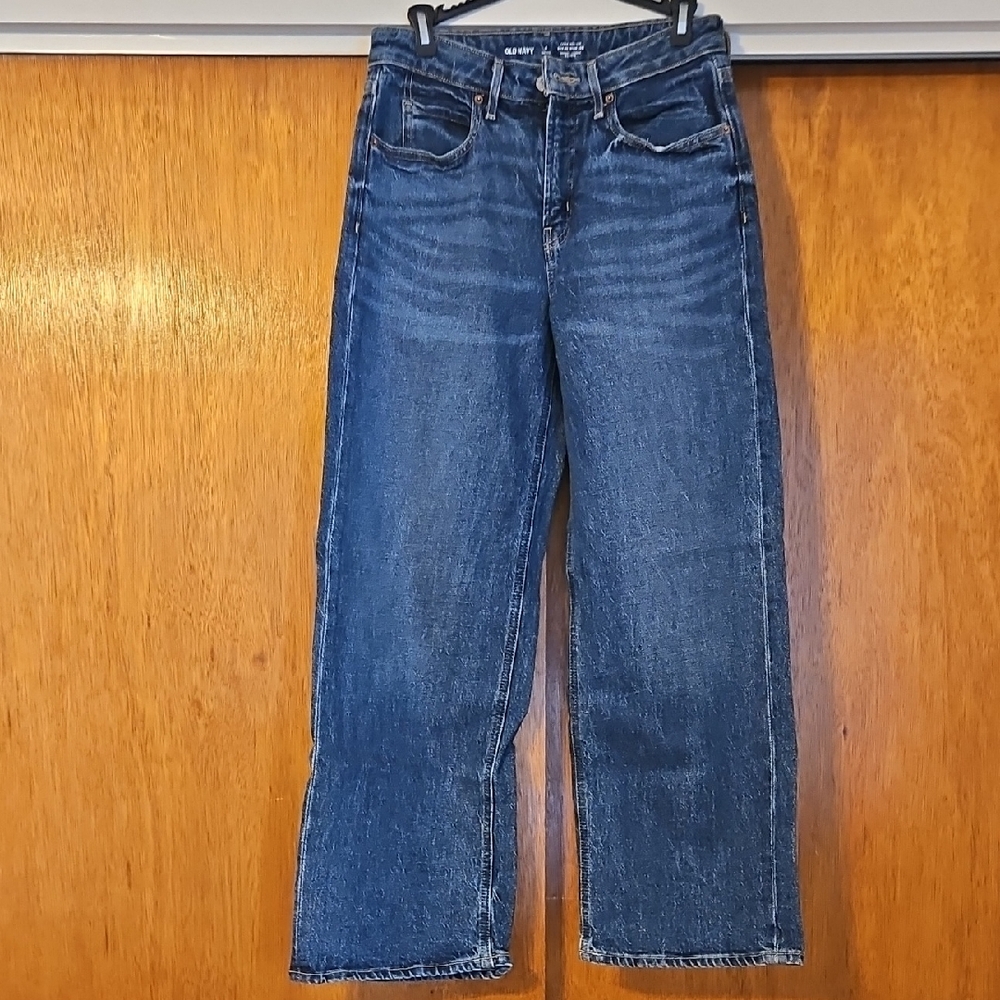 Old Navy Dark Blue Wide Leg Jeans